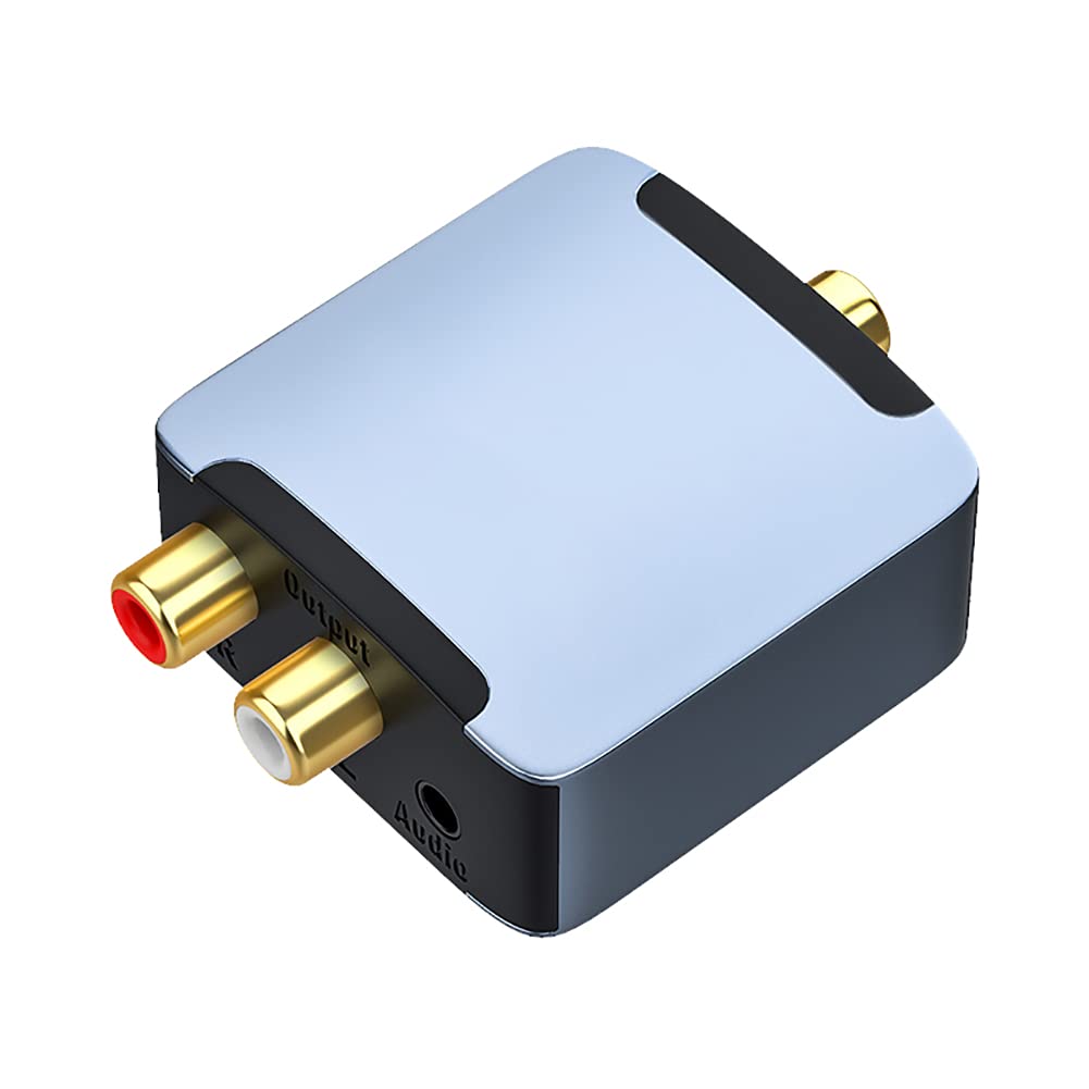 Convertidor De Digital a Analógico, DAC Digital SPDIF Fibra a Analógico L/R RCA Convertidor De Fibra Toslink a Conector De 3,5 Mm Adaptador De Audio Amplificador Decodificación DAC Lotus 3.5