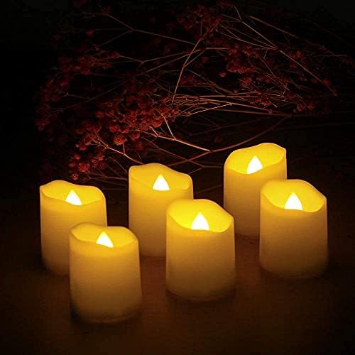 Rechargeable Flameless Candles, 6 Pcs Warm White Tea Lights with Remote & Timer, No Battery Needed Flickering Flameless LED Lights for Parties, Weddings, Bar, Family, Outdoor Picnic Decoration