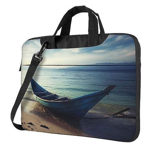Sacoche ordinateur portable grande capacité imprimé bateau marine