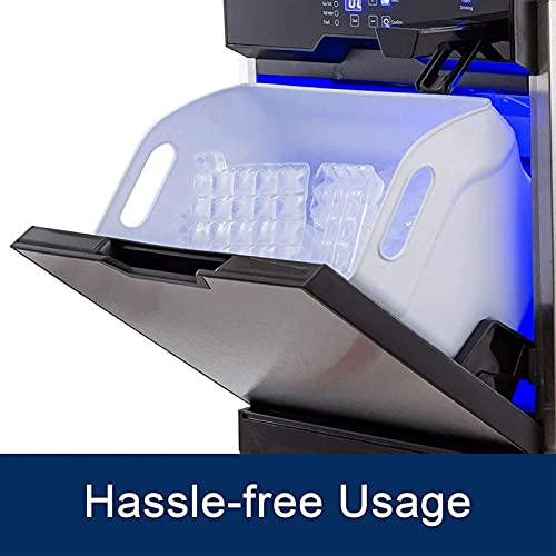 Ice Cube Maker Edelstahl Ice Maker Machine Arbeitsplatte, tragbare automatische Eismaschine für Zuhause/Bar/Party Silber… – Bild 6
