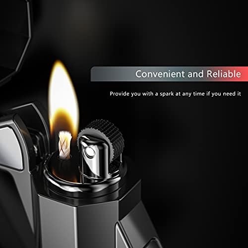 VVAY Outdoor Camping Survival Petrol Kerosene Flame Lighter with Chain Keyring Bottle Opener (Sold without Fluid)