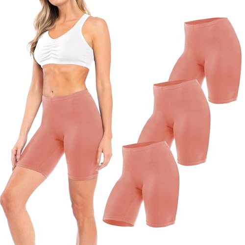Image of Sexy Basics Women's Cotton Stretch Active Slip Shorts | 3 Pack & 6 Pack Boy Short Boxer Briefs