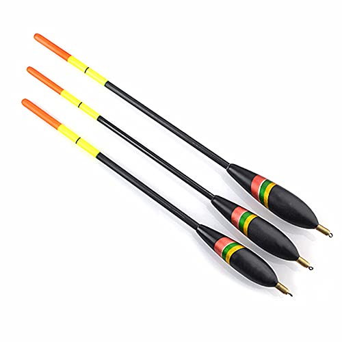 GO-CHUNRIQIN 3Pcs Wooden Fishing Float?CRQ Durable Bobbers Balsa Spring Bobbers Oval Stick Floats Slip Bobbers for Crappie Panfish Walleyes 3Pcs 1.5+6g 1.5+5g 1.5+4g