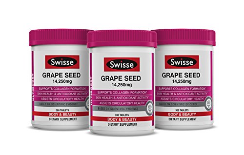 Swisse Ultiboost Grape Seed Supplement | Promotes Skin Health & Collagen Production | Improves Circulation & Potent Antioxidant & Vitamin C | 900 Tablets