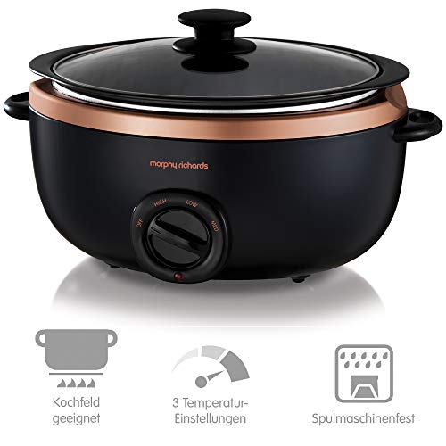 Morphy Richards Sear and Stew Slow Cooker 460016 Black and Rose Gold & Hamlyn All Colour Cookery: 200 Slow Cooker Recipes: Hamlyn All Colour Cookbook - Image 3