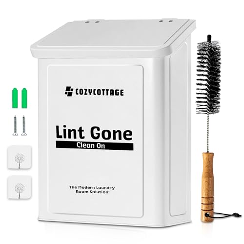 COZYCOTTAGE Magnetic Lint Bin for Laundry Room with Dryer Lint