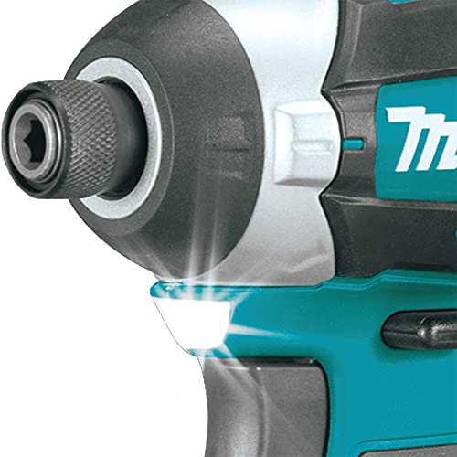 Makita 18V LXT Brushless 2-Tool Combo Kit, 1/4" Impact Driver (DTD154Z), 1/2" Hammer Drill-Driver (DHP486Z), with 5.0Ah Battery(2 Pack), Rapid Charger, Tool Bag, Cordless Kit by Makita - Used condition - Image 2