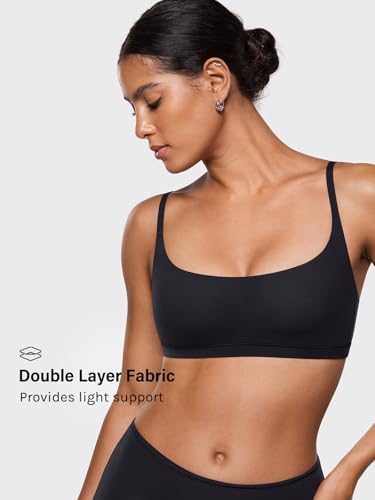 Image of INLYRIC Women's Inbarely Plus Bralettes - No Underwire Unlined Support Soft Scoop Neck Cami Seamless Bralette
