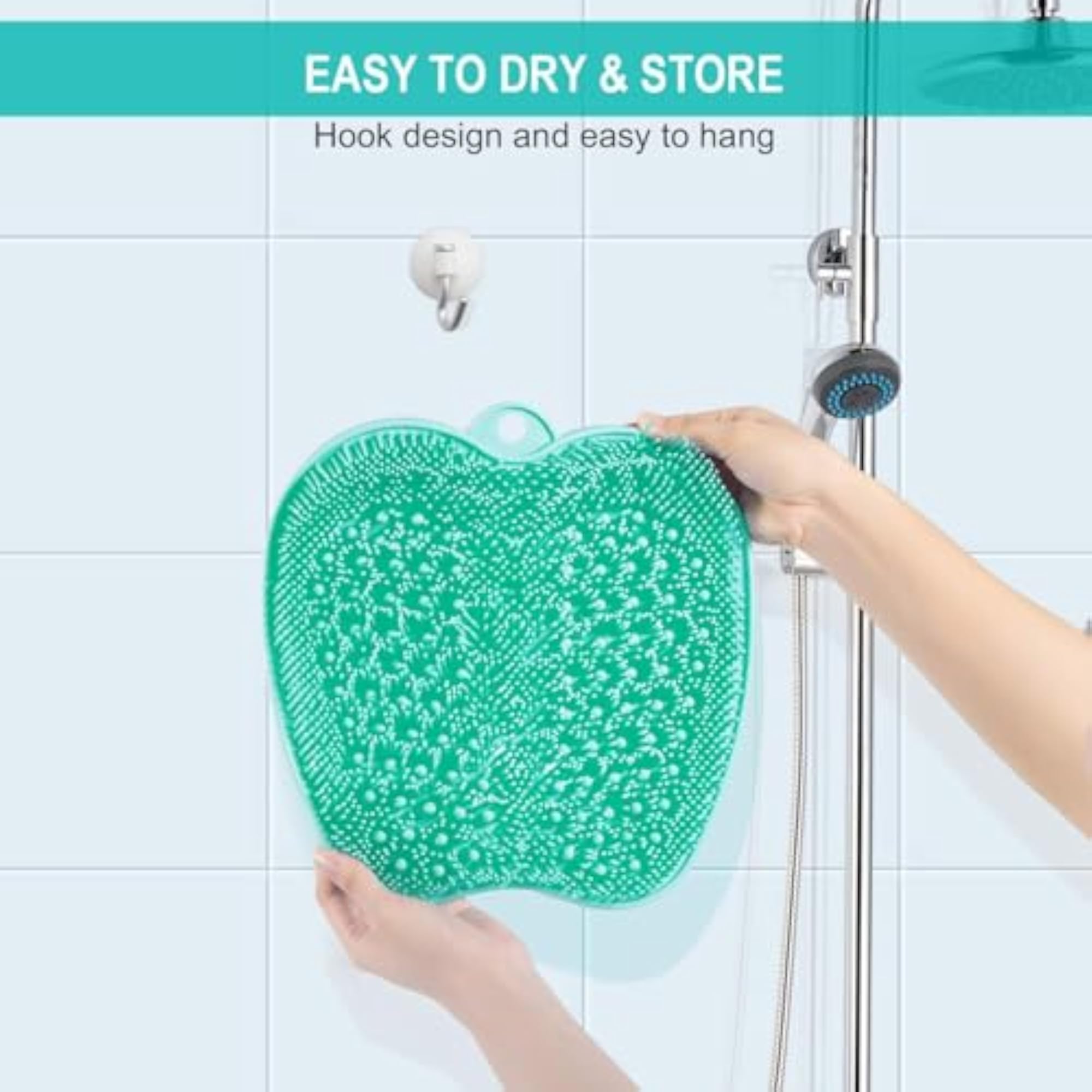 Foot Scrubber Mat for Dead Skin Removal, Green Exfoliating Tool