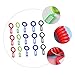 BESPORTBLE 22pcs Plastic Coil Wristband Badge Elastic Spiral Bracelet Stretchable Wrist Coil Keychain for Id Tags Hair Ties and Key Holder Comfortable and Convenient Wrist Band for Daily Use