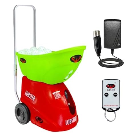 Lobster Sports Pickle Pickleball Machine – Full-Featured Auto Launcher, Adjustable Topspin, Backspin, & Lobs, Horizontal Sweep, Battery Powered, Lightweight, Holds 125 Balls – with 2-Function Remote Cover