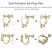 Roctee 24 Piece Clip-on Converter With Pad, 2 Styles Fashion Clip Backs in 3 Colors, Clamps for Non-Pierced Ears, DIY (Gold/Silver/Rose)
