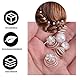 Esshogo 24 Stück Braut-Haarnadeln, Haarspirale, Haarspiralen Silber, Diamant Perle Blume Juwelen Zubehör Spiral Hochzeit Haarspange für Frauen, Mädchen, Hochzeit, Brautparty, 2 Stile