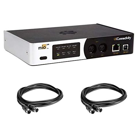 iConnectivity mioXM USB MIDI Interface with 2x MIDI Cable Male to Male Cable 10' Bundle Cover