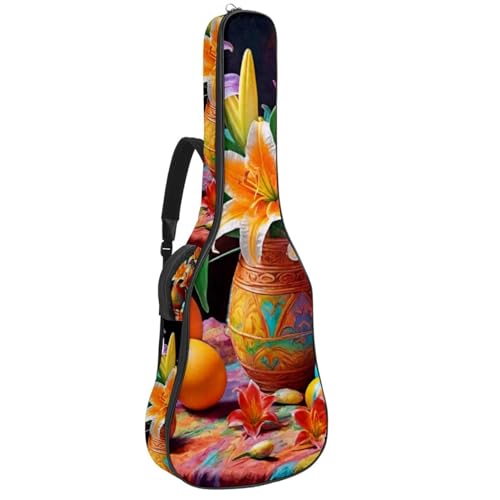 Sac pour guitare acoustique étanche 101,6 cm aux motifs d'œufs de Pâques