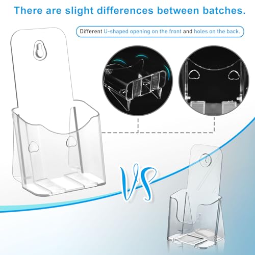 image for xydstay Acrylic Brochure Holder 4x9 Inches Slant Back Design, Clear Di