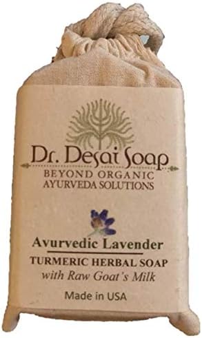 Dr Desai Ayurvedic Bulgarian Lavender All Natural Turmeric Goat's Milk Soap