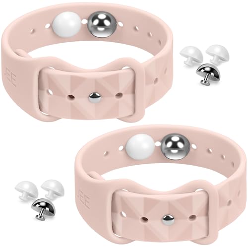 Image of Motion Sickness Bracelets for Travel: Acupressure Anti Nausea Wristband for Morning Sickness - Sea Sickness Wristbands for Car Boat Air - Nausea Bands for Motion Sickness 1 Pair Pink Sand