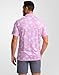 Obla Mens Golf Polo Shirts Short Sleeve Dry Fit Casual Print Collared Golf Shirts Wicking for Men(Pink Coconut Beach_XL)