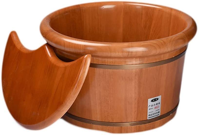 Spa de pies de madera maciza con tapa miniatura 5