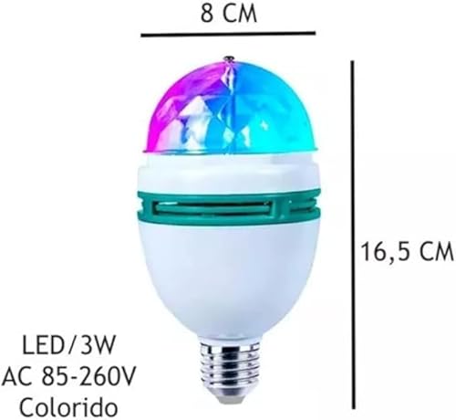 Lampada Bola Maluca Globo De Luz Giratoria Festa Boate Premiun