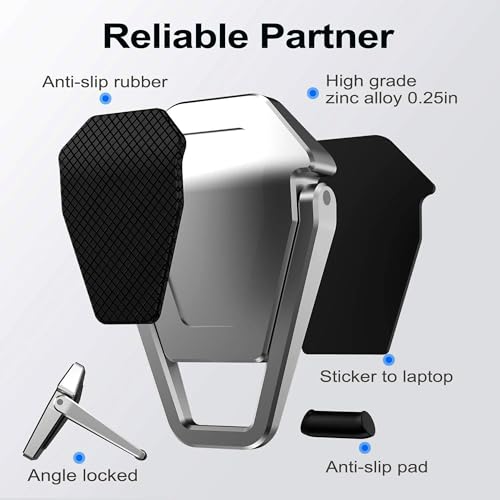 Image of Portable Foldable Mini Invisible Laptop Keyboard Riser, Self-Adhesive Cooling Pad,Laptop Desk Stand for MacBook Apple, Laptop, Lenovo, Dell, Hp, Acer& Other Laptops (Black)