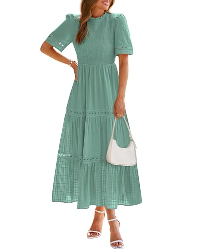 dowerme Summer Dresses for Women 2025 Casual Boho Hollow Out