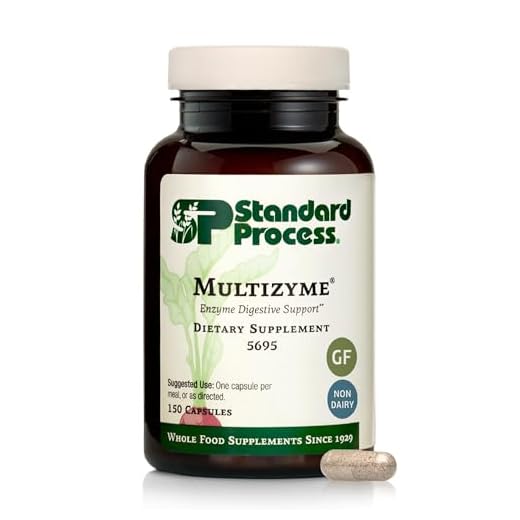Standard Process Multizyme - Whole Food Pancreas Support, Pancreatin Digestive Enzymes, Digestive Health and Pancreatic Enzymes with Cellulase, Papain, Amylase, Lipase and More - 150 Capsules