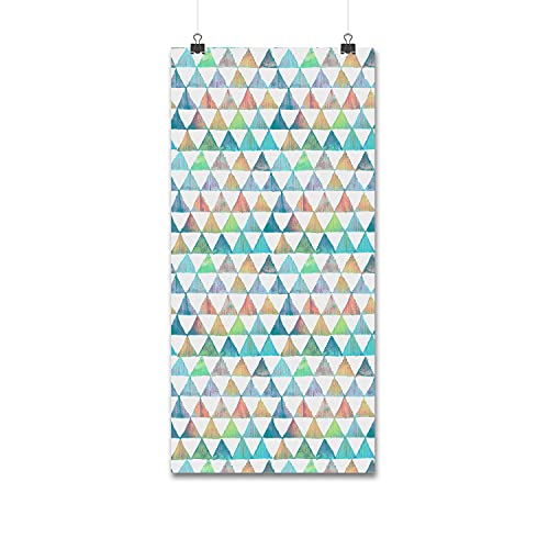 Papier peint triangles d'été 416x254 cm déco auto-adhésive salon