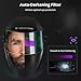 Welding Helmet Solar Powered Auto Darkening Glasses Welder Hood Mask 1/1/1/1 Top Optical Clarity Large Viewing Adjustable Wide Shade 4/9-13 Shield 1/25000s Response Time for TIG MIG ARC Weld