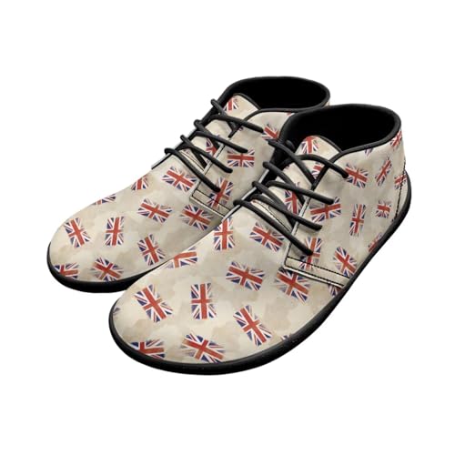 Howilath Flag Print Barefoot Shoes Men Running Cross Training Shoe, Low Zero Drop Wide Toe Walking Sneakers3