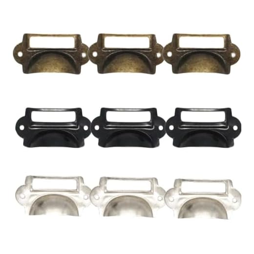 40Pcs Antique Drawer Pulls with Labels