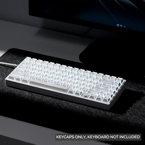 Image of GMKWTL XVX White Shine Through Keycaps, PBT Keyboard Keycaps Cherry Profile, Custom Translucent Keycap Sets Suitable for 60% 65% 75% 80% 100% Mechanical Keyboard