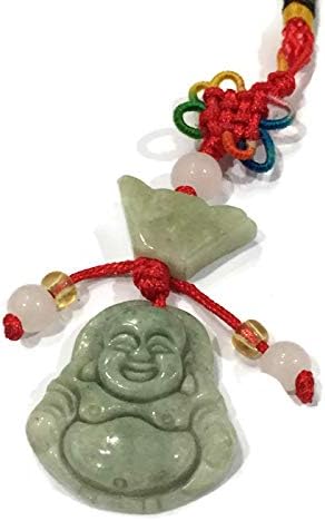 Chinese Feng Shui Jade Colour Lucky Charm Money Buddha for Good Health and Wealth