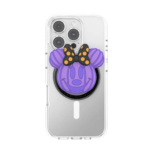 PopSockets Supporto magnetico per telefono MagSafe, Minnie Pumpkin | Rimovibile, per Kindle, Android, iPhone, con magnete, Disney, Topolino, Minnie