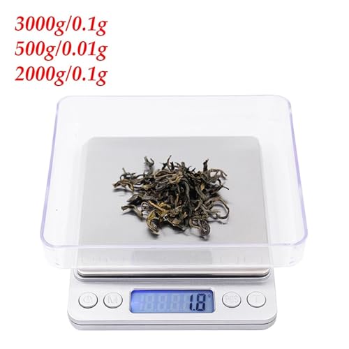 Báscula digital pequeña con precisión 0.01g 2kg/3kg/500g miniatura 4