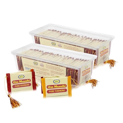 Haldi Kumkum Pasupu Kumkuma Return Gift Packets Set of 25 | Mini Packs | Premium Turmeric & Kumkumm Powder Combo | Indian Thamboolam Set for Durga Puja Pooja & Festive Giveaways