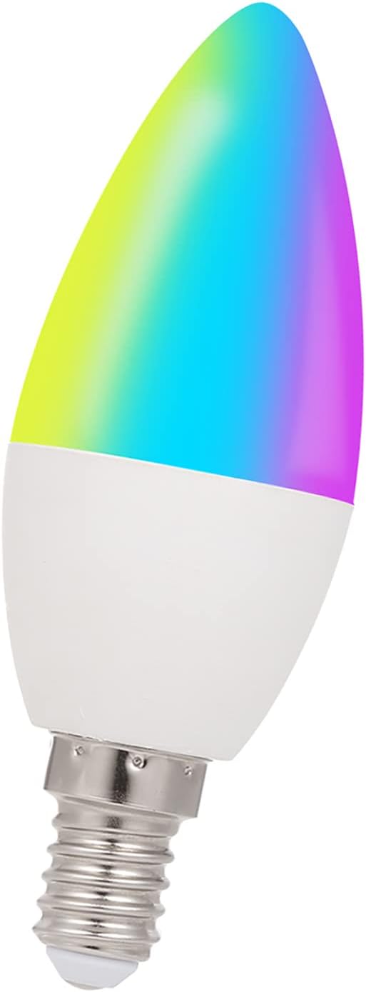 E14 Wi-Fi Smart LED Bulb with Remote Control for Alexa Google Home (5W, RGB)