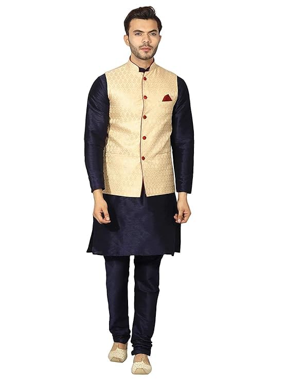 Image of Men's Kurta Pyjama with Nehru /Modi Jacket