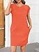Wenrine Womens Summer T Shirt Dress Casual Cap Sleeve Crewneck Loose Shift Mini Dresses Orange