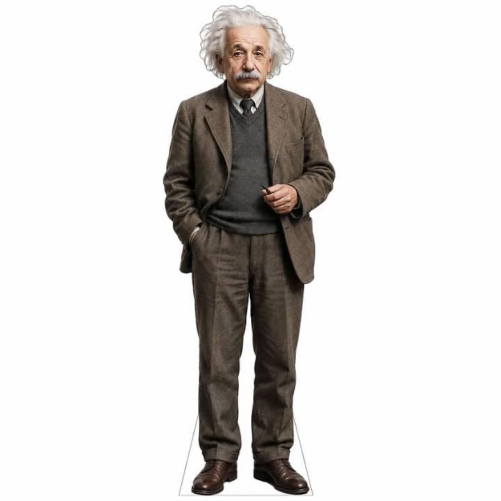 Great Figures Cardboard Cutouts, Albert Einstein Standee, 3 FT