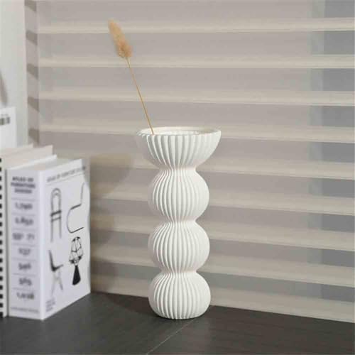 Vase en céramique à rayures pour composition florale chic dans votre salon - 6