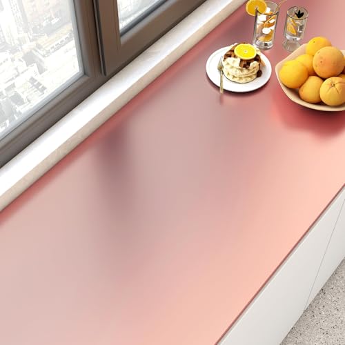 YENHOME Papier Peint Adhesif Métallique Or Rose Salon 40x300cm Rouleau Film Adhesif Meuble Or Rose Armoire Chambre de Fille Film Vinyle Autocollant Revêtement Cuisine Plan De Travail