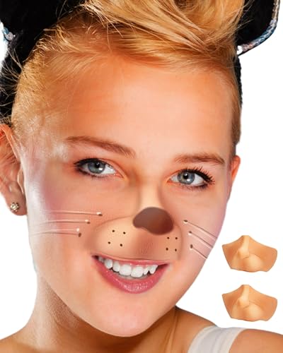 Libima 1 Pcs Halloween Costume Latex Mouse Nose Halloween Christmas Latex Prosthetic Faux Mouse Nose Costume for Face Skin (M)