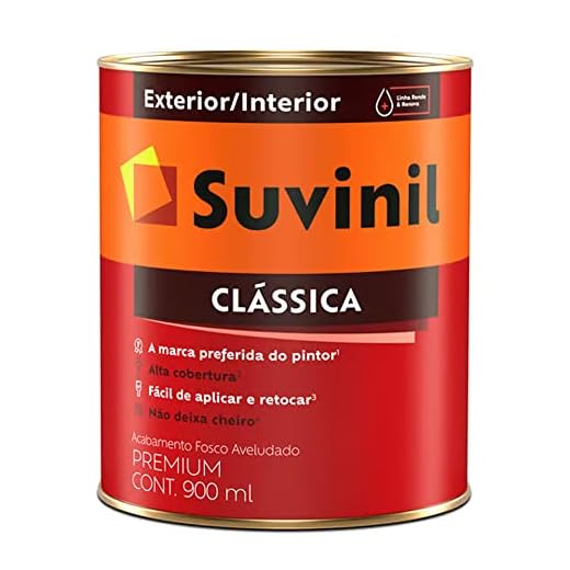 Tinta Suvinil para parede latex PVA classica 0,9L - Branco neve - 53362452