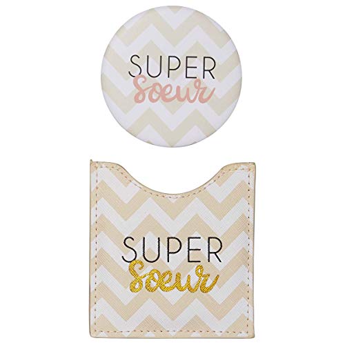 Draeger - Super Sister Mirror - Round Pocket Mirror to Take Anywhere, Any Occasion - Dimensions 8.5 cm x 8 cm - Image 2