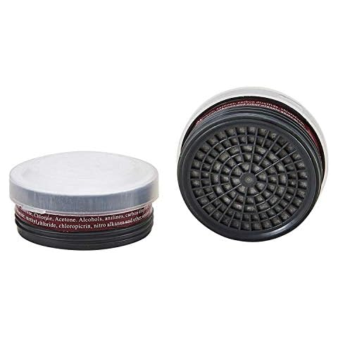 OHMOTOR Full Face Respirator Double Air Filter Cartridge Industrial Grade Respirator Mask for Organic Vapor Dust Paint (Replaced Filters) Cover