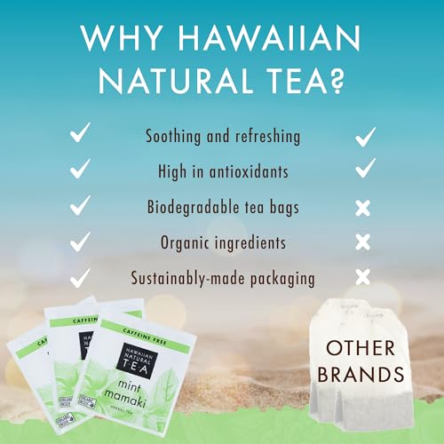 Image of Hawaiian Natural Tea Organic Mamaki Mint Tea, Caffeine Free - 20 Bags