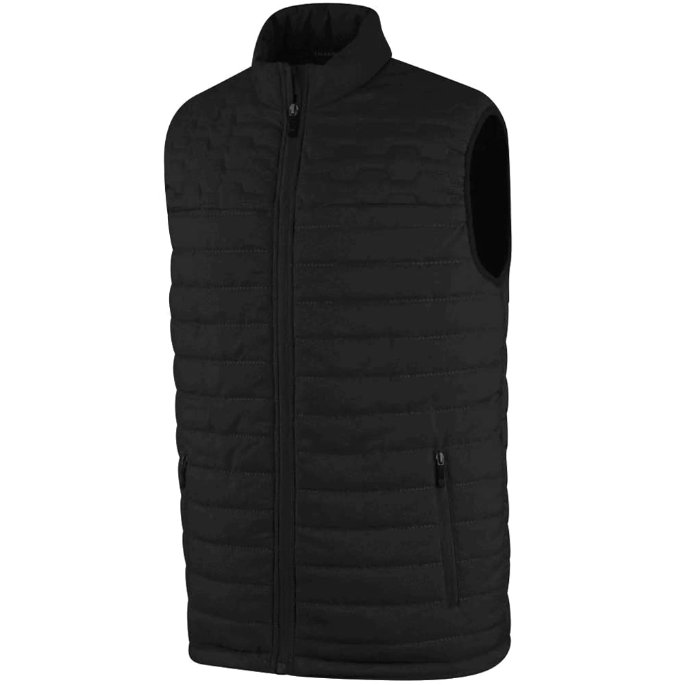 Island GREEN Chaleco de golf para hombre con cremallera completa, a prueba de viento, con protección térmica