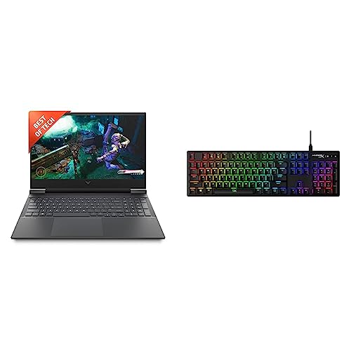 Image of HP Victus Gaming AMD Ryzen 5-5600H Processor 16.1 inch(40.9 cm) FHD Gaming Laptop & HyperX Alloy Origins Mechanical USB Gaming Keyboard Black